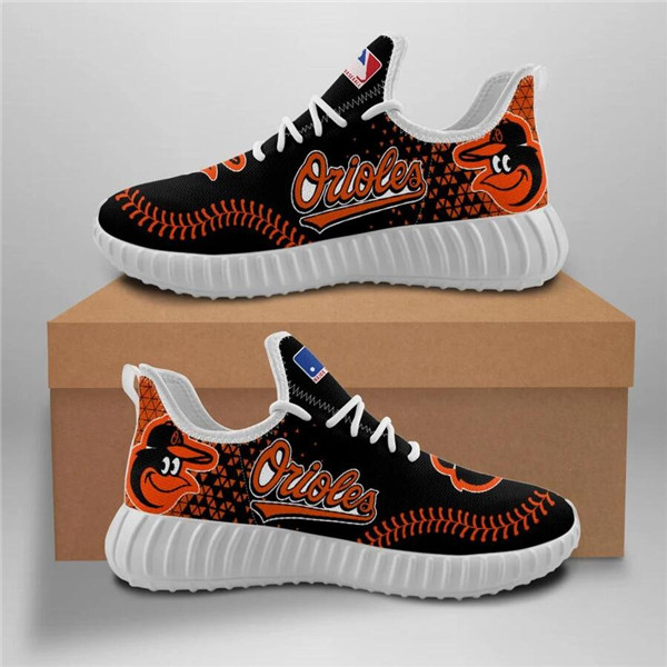 Women's Baltimore Orioles Mesh Knit Sneakers/Shoes 003